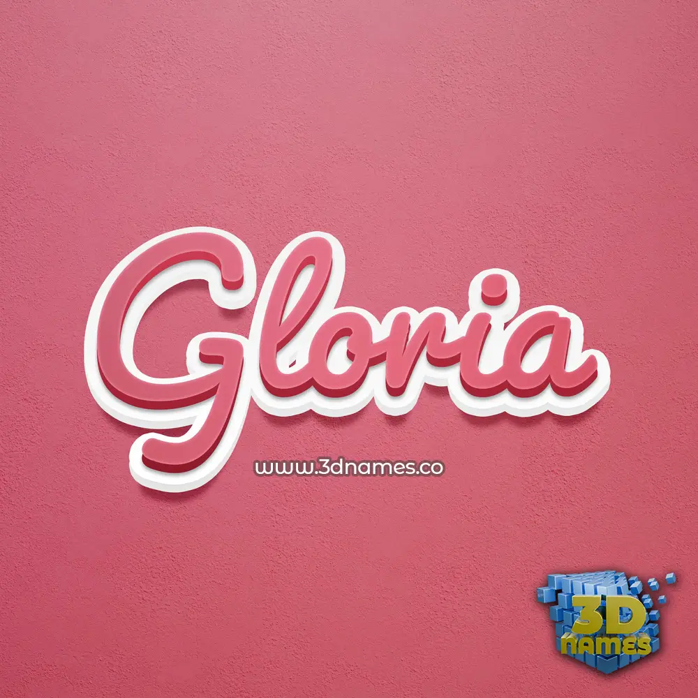 gloria in Red Scribble style - 3D name wallpaper