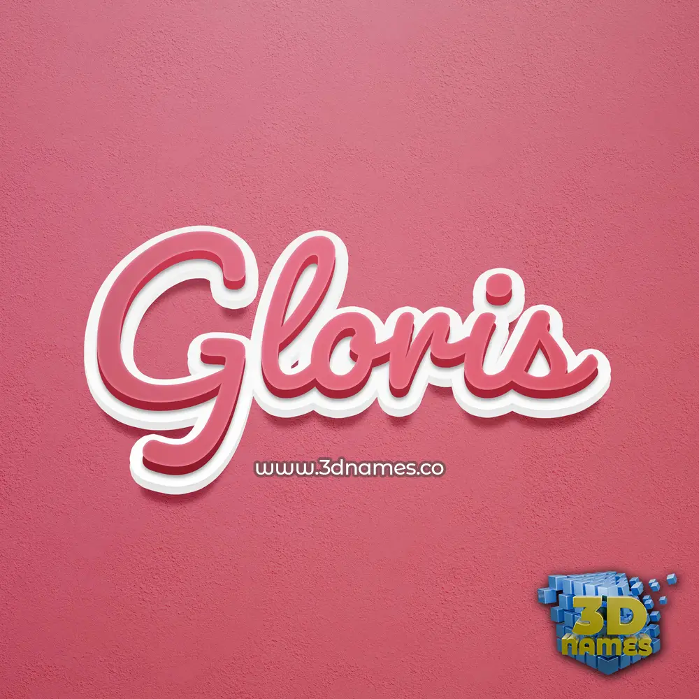 gloris in Red Scribble style - 3D name wallpaper