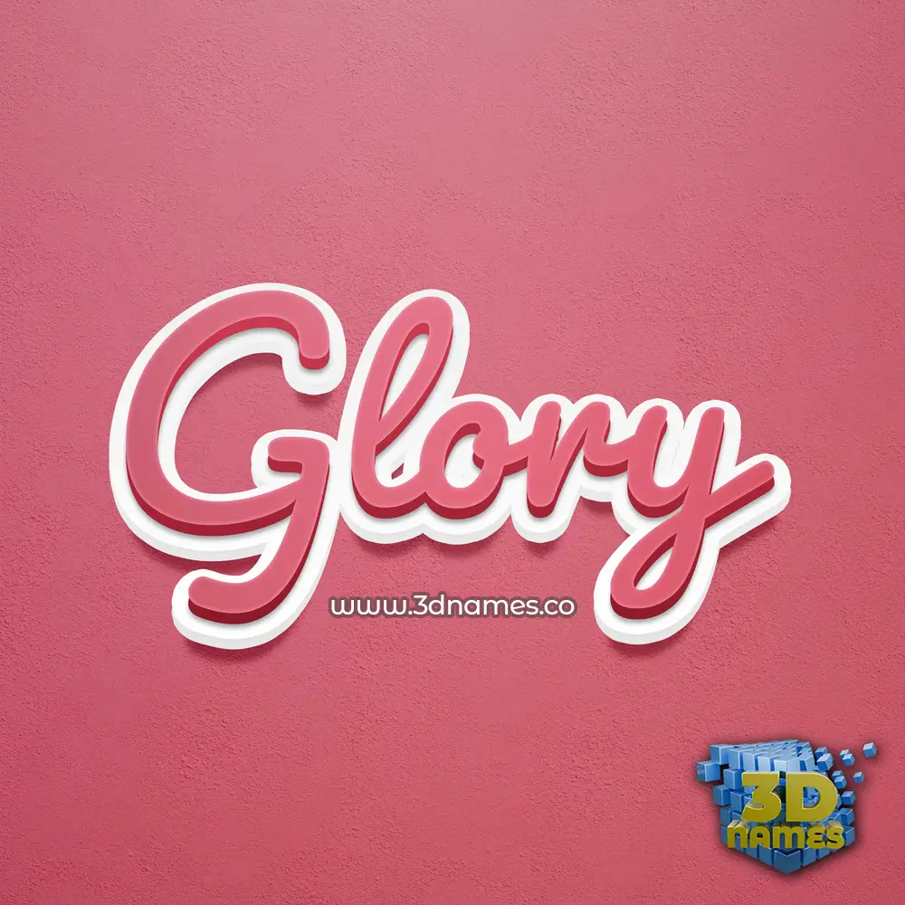 glory in Red Scribble style - 3D name wallpaper