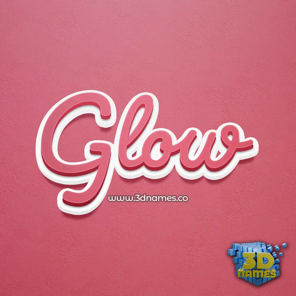 glow in Red Scribble style - 3D name wallpaper