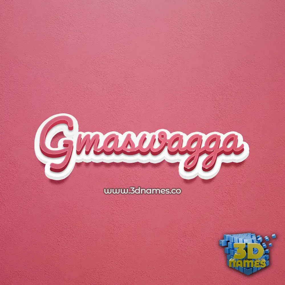 gmaswagga in Red Scribble style - 3D name wallpaper