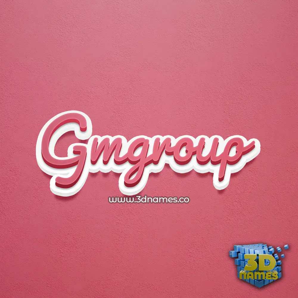 gmgroup in Red Scribble style - 3D name wallpaper