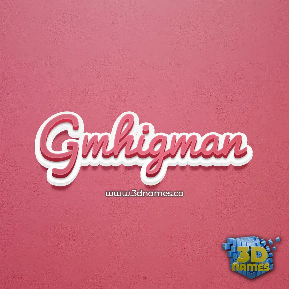gmhigman in Red Scribble style - 3D name wallpaper