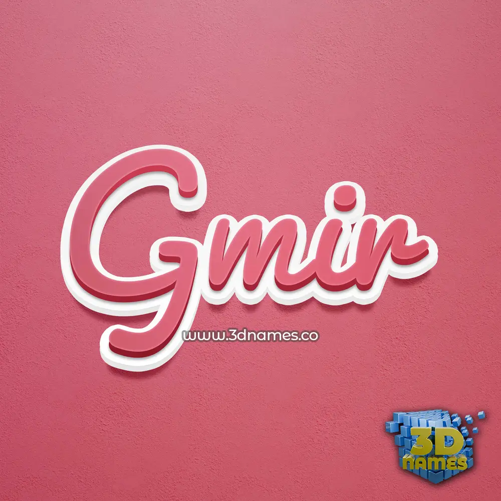 gmir in Red Scribble style - 3D name wallpaper
