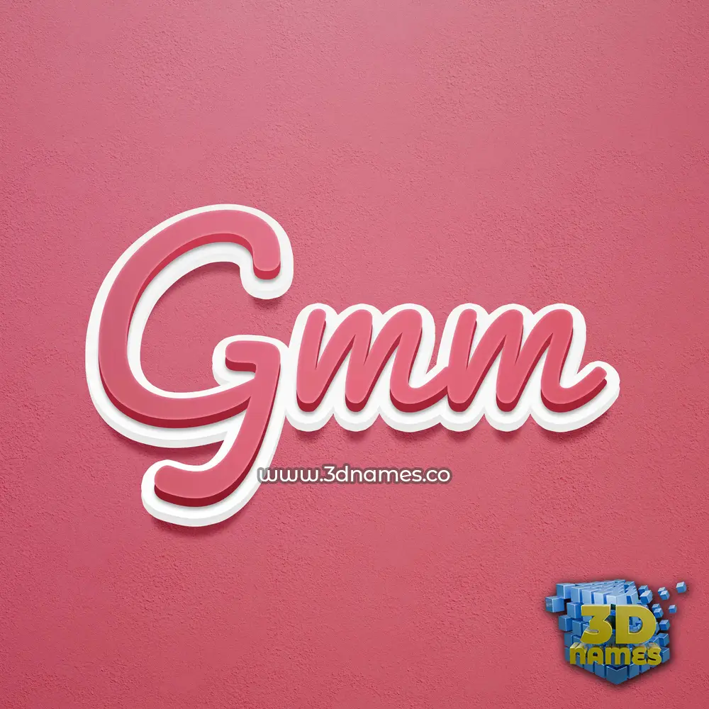gmm in Red Scribble style - 3D name wallpaper
