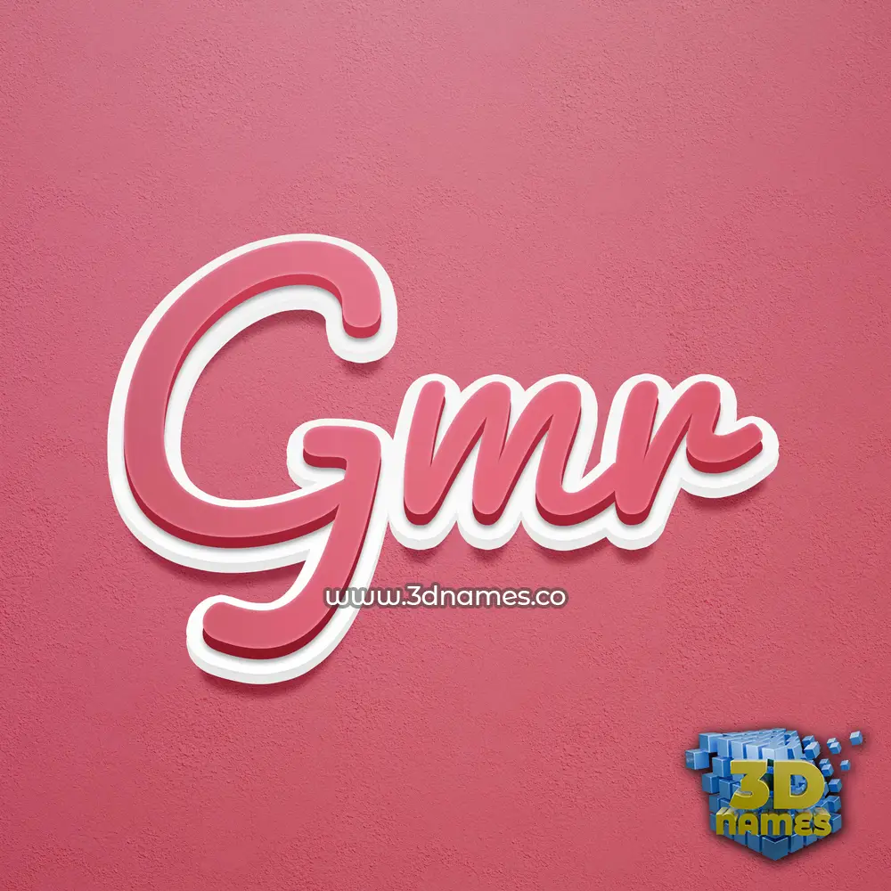 gmr in Red Scribble style - 3D name wallpaper