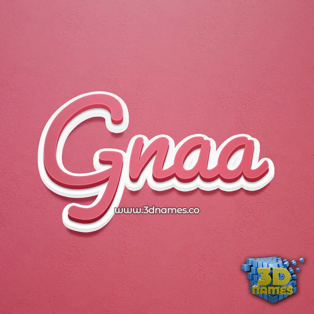 gnaa in Red Scribble style - 3D name wallpaper