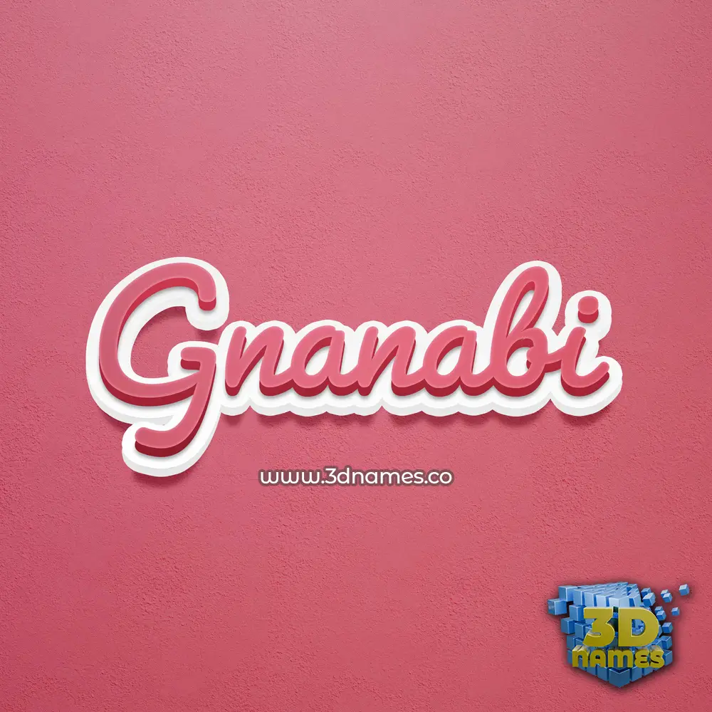 gnanabi in Red Scribble style - 3D name wallpaper