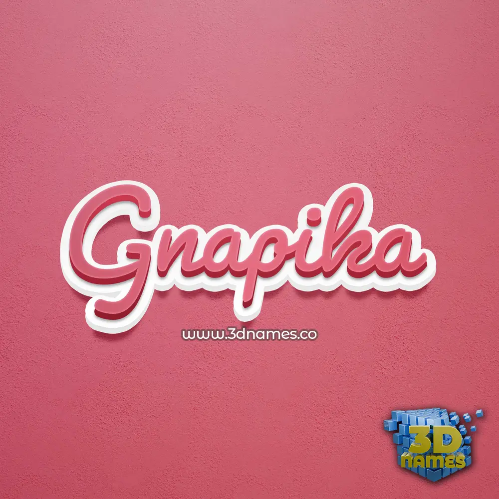 gnapika in Red Scribble style - 3D name wallpaper