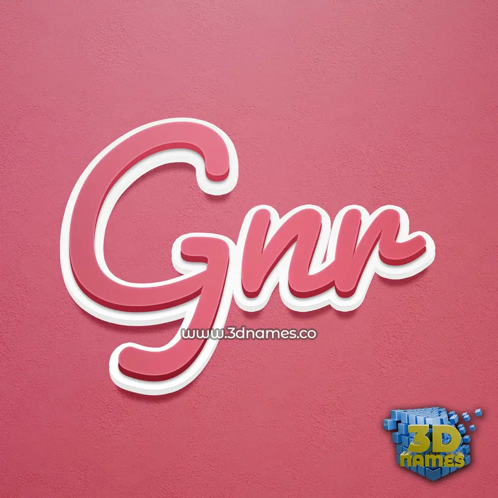 gnr in Red Scribble style - 3D name wallpaper
