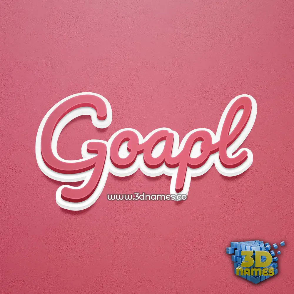goapl in Red Scribble style - 3D name wallpaper