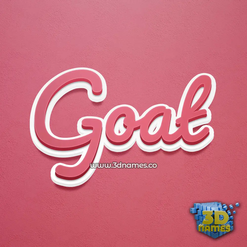goat in Red Scribble style - 3D name wallpaper