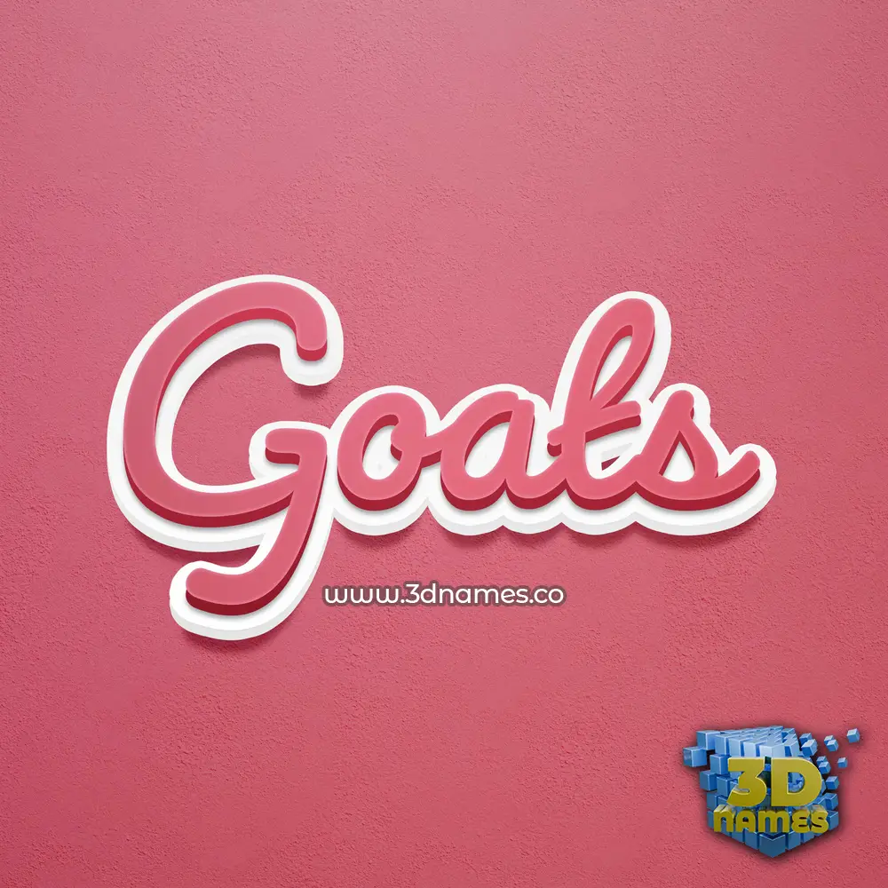 goats in Red Scribble style - 3D name wallpaper