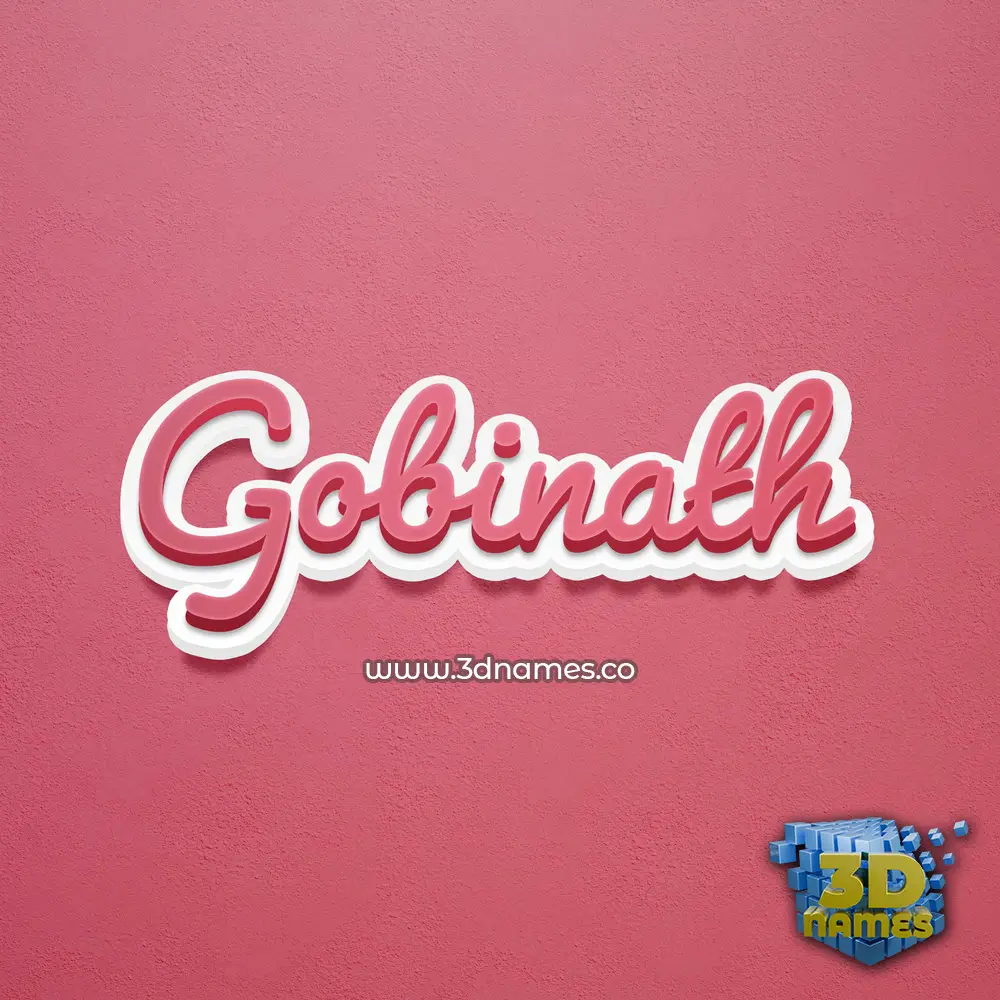gobinath in Red Scribble style - 3D name wallpaper