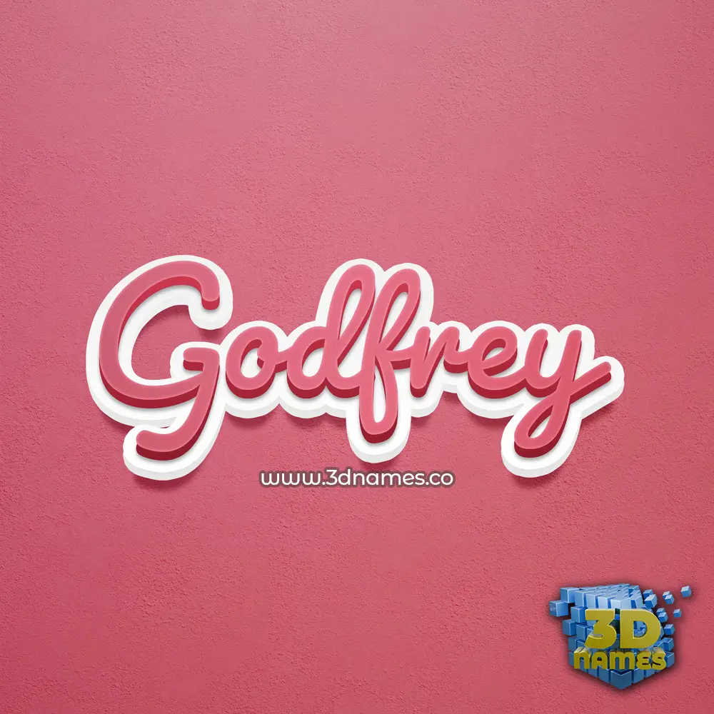 godfrey in Red Scribble style - 3D name wallpaper