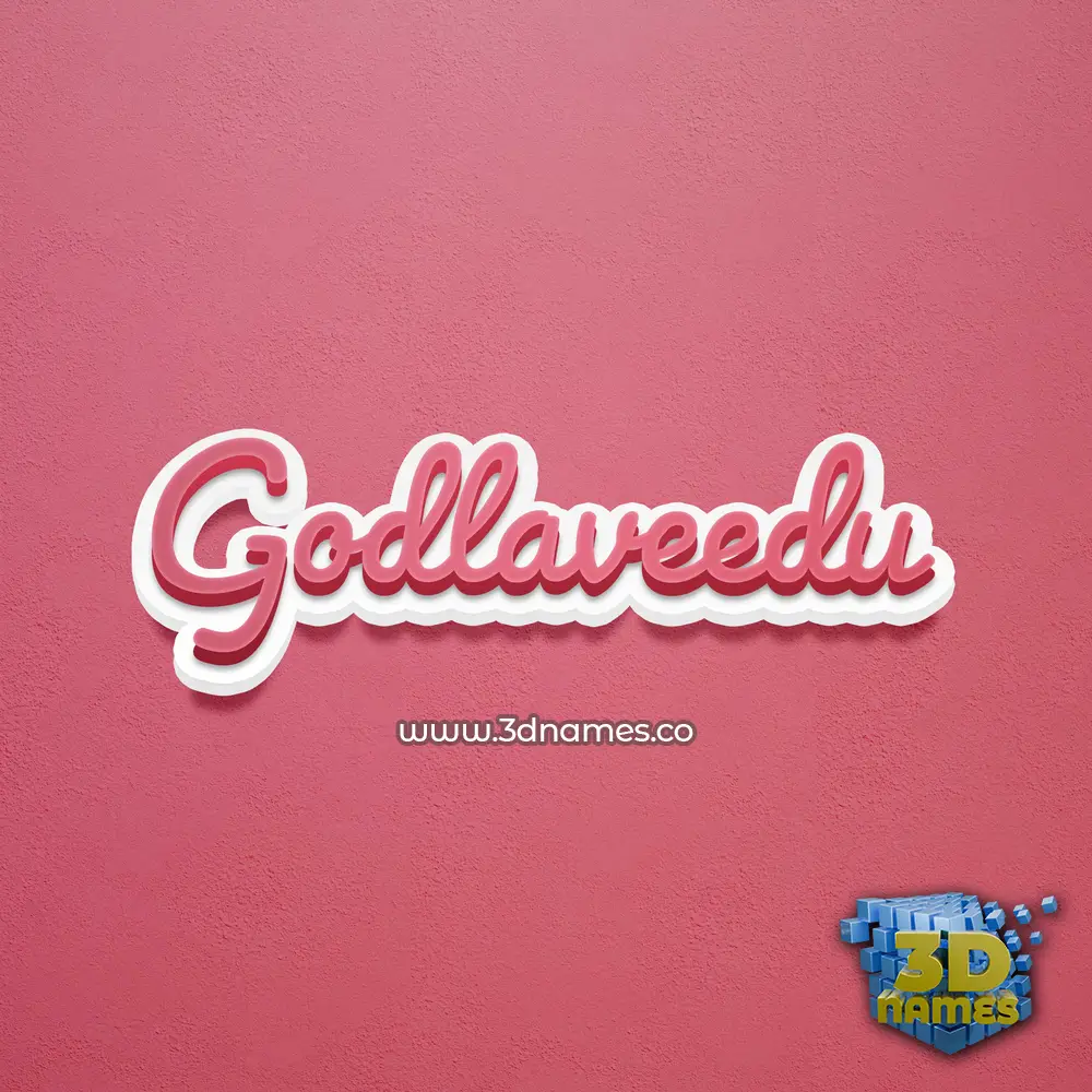 godlaveedu in Red Scribble style - 3D name wallpaper