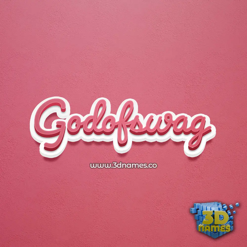 godofswag in Red Scribble style - 3D name wallpaper