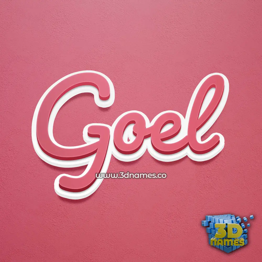 goel in Red Scribble style - 3D name wallpaper