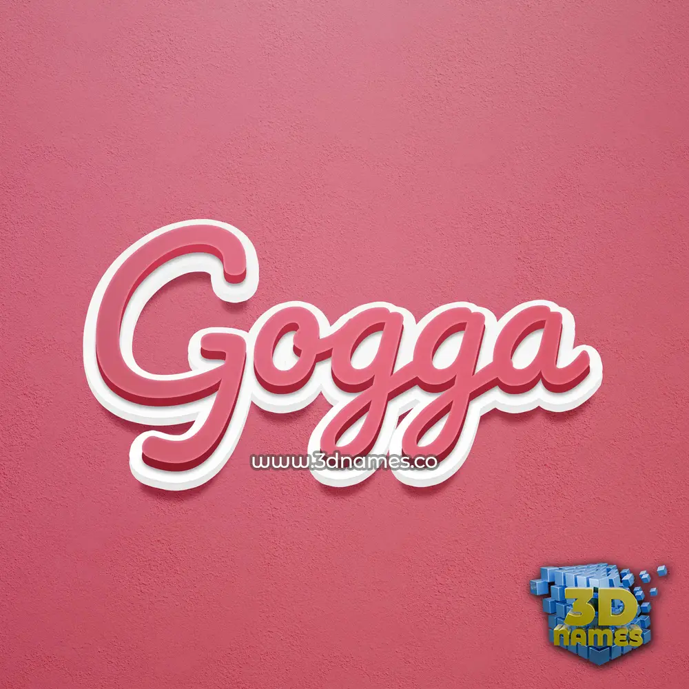 gogga in Red Scribble style - 3D name wallpaper