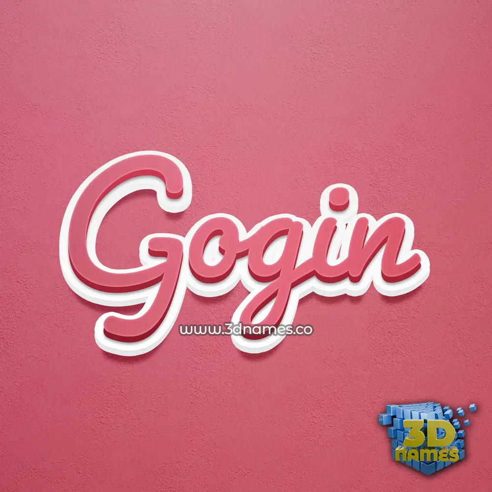 gogin in Red Scribble style - 3D name wallpaper