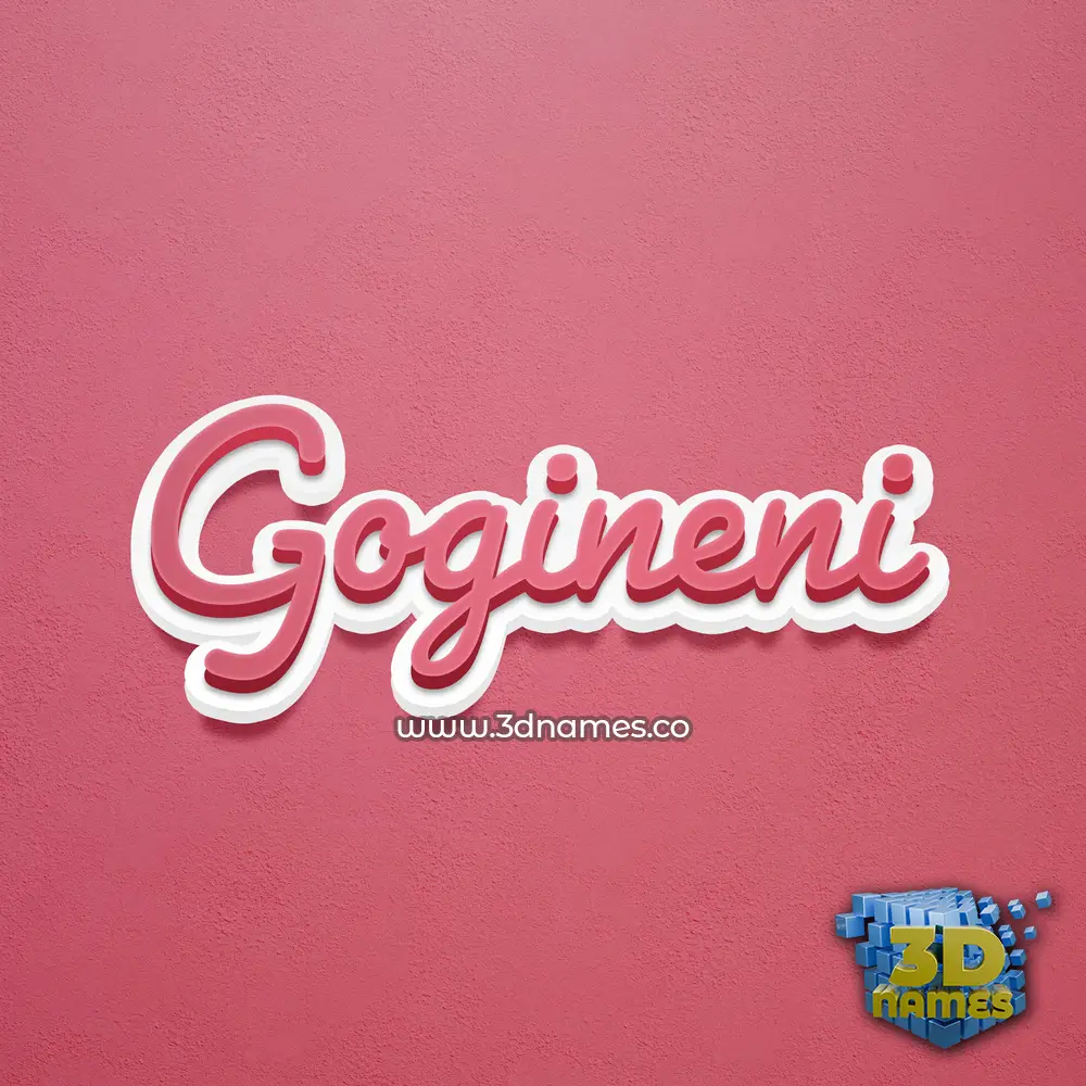 gogineni in Red Scribble style - 3D name wallpaper