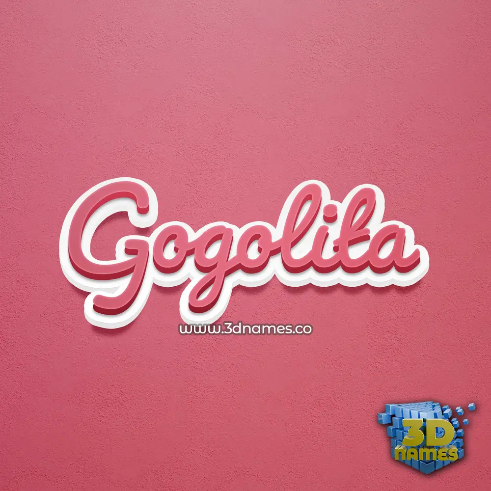 gogolita in Red Scribble style - 3D name wallpaper