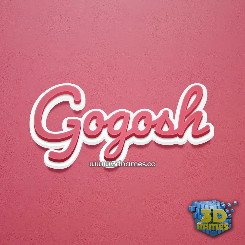 gogosh in Red Scribble style - 3D name wallpaper