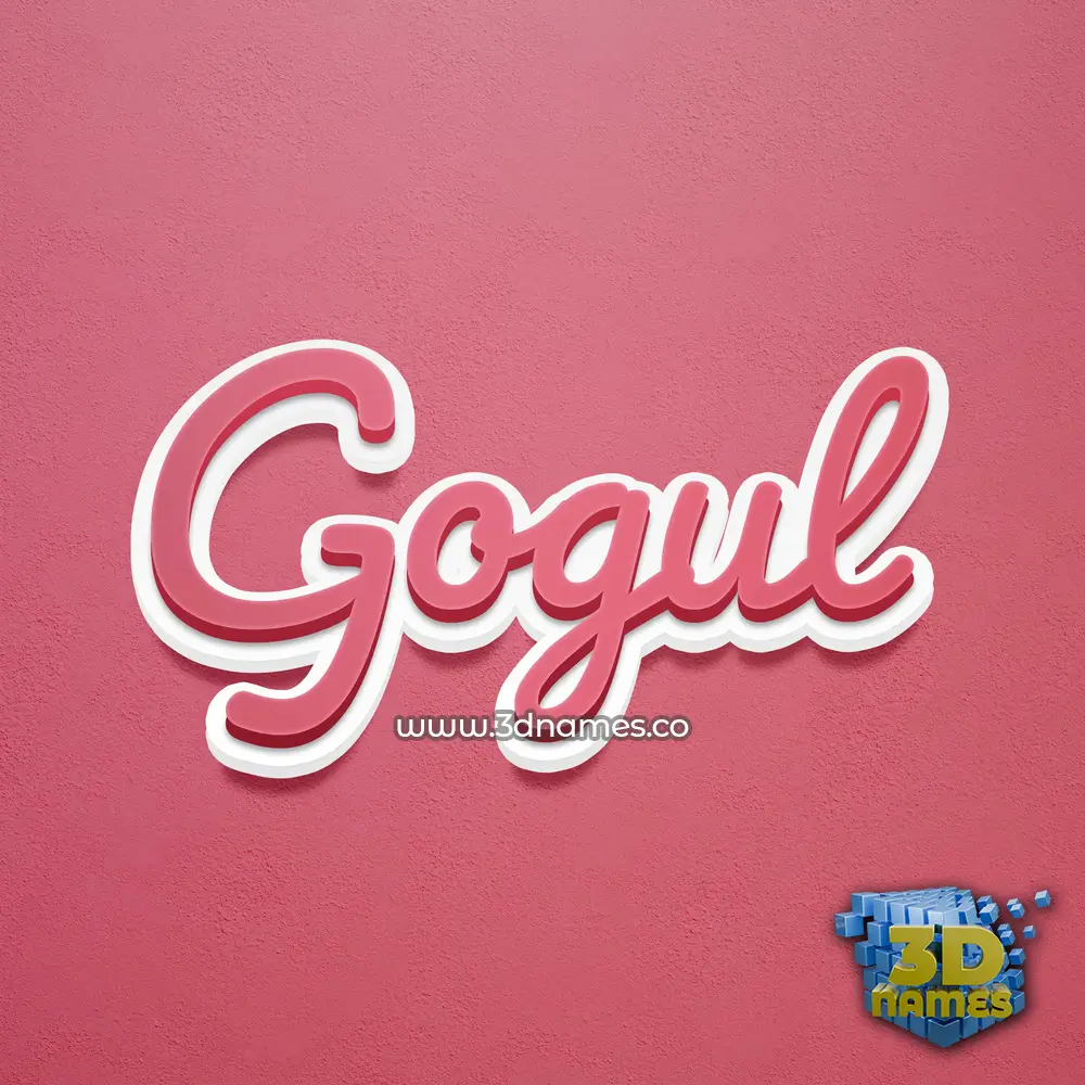 gogul in Red Scribble style - 3D name wallpaper