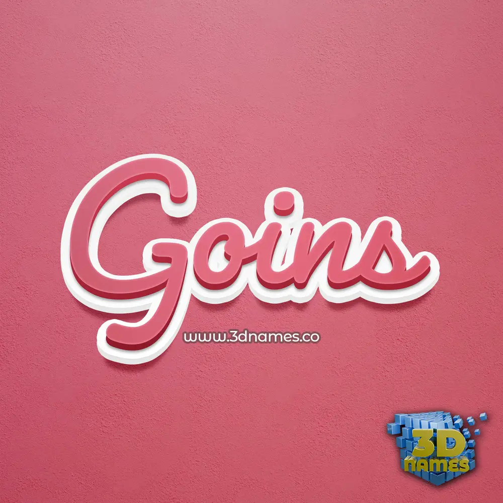 goins in Red Scribble style - 3D name wallpaper