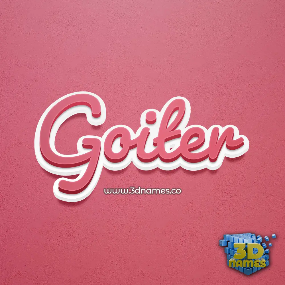 goiter in Red Scribble style - 3D name wallpaper