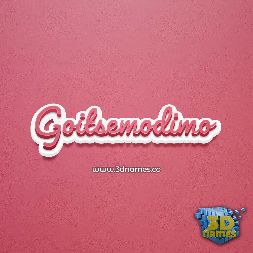 goitsemodimo in Red Scribble style - 3D name wallpaper