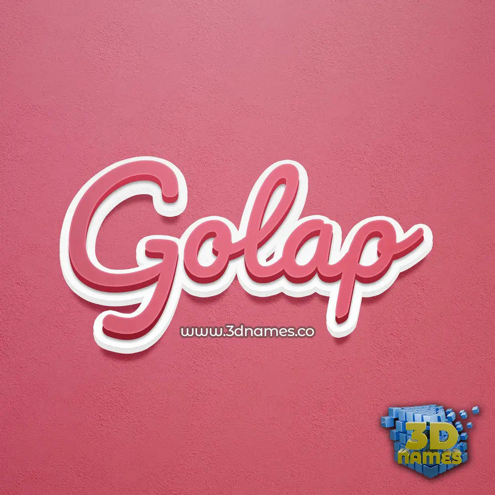 golap in Red Scribble style - 3D name wallpaper