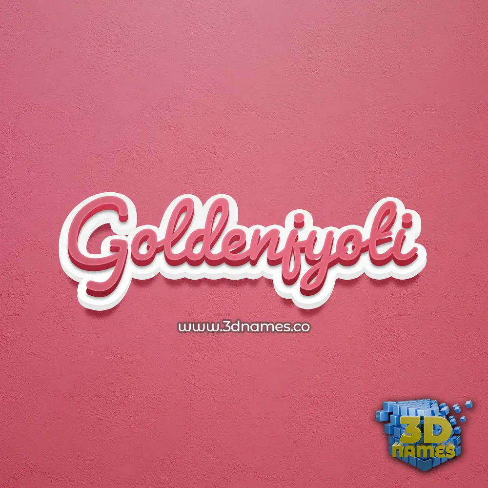 goldenjyoti in Red Scribble style - 3D name wallpaper