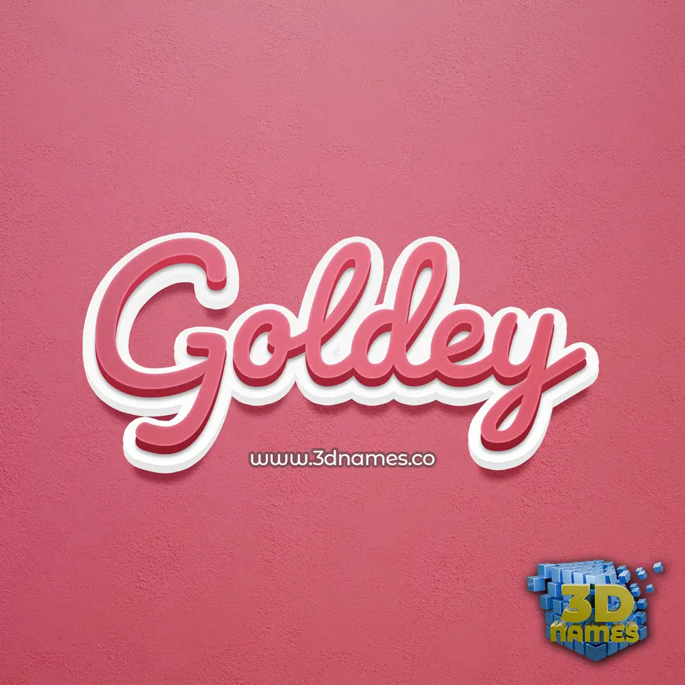 goldey in Red Scribble style - 3D name wallpaper
