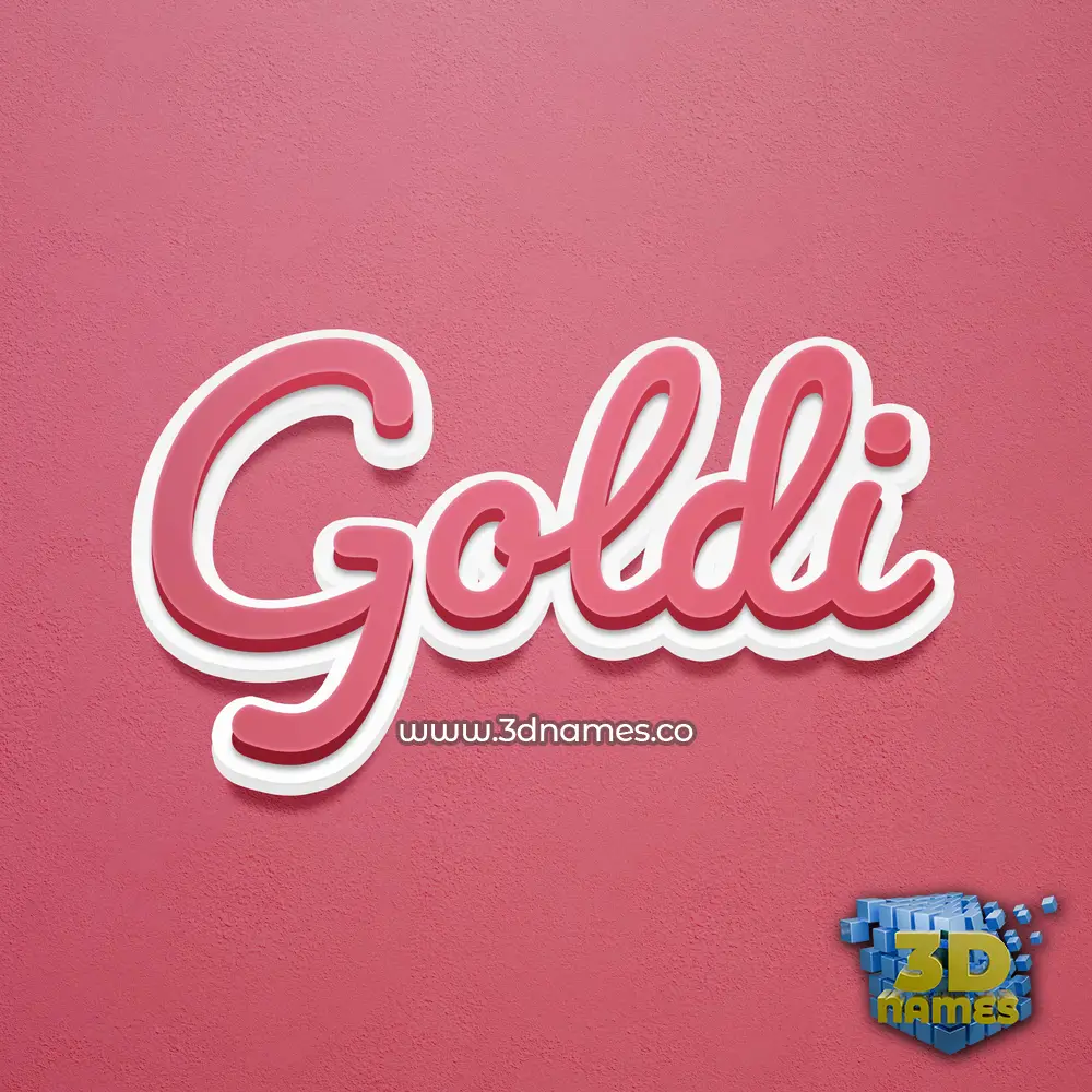 goldi in Red Scribble style - 3D name wallpaper