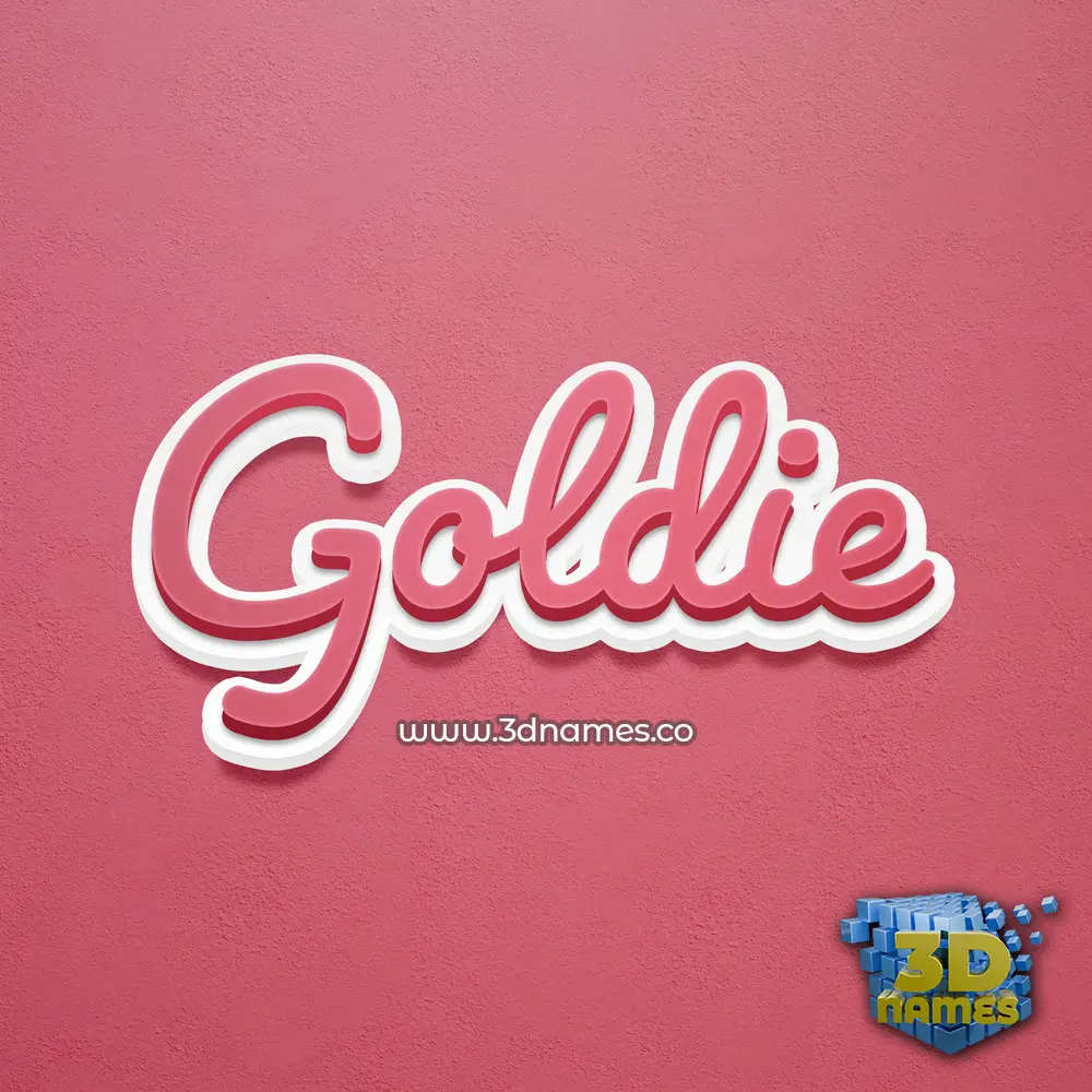 goldie in Red Scribble style - 3D name wallpaper