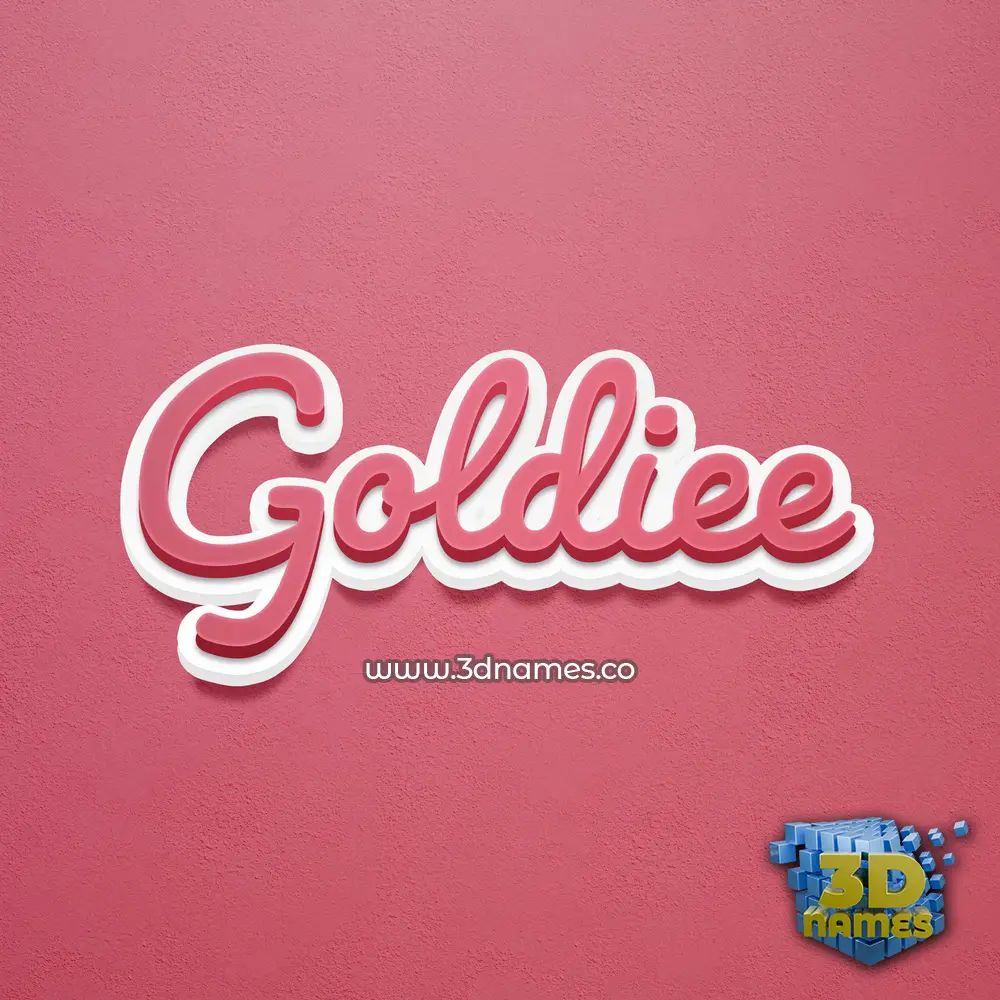 goldiee in Red Scribble style - 3D name wallpaper