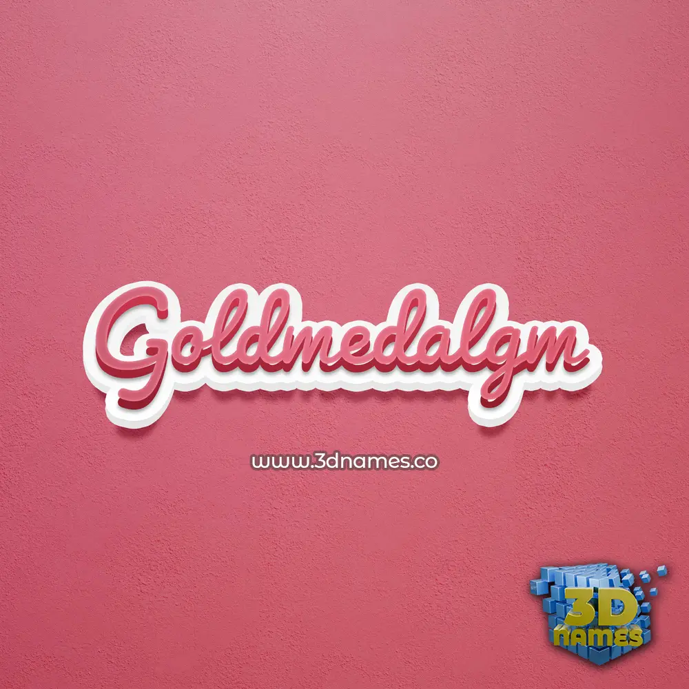 goldmedalgm in Red Scribble style - 3D name wallpaper