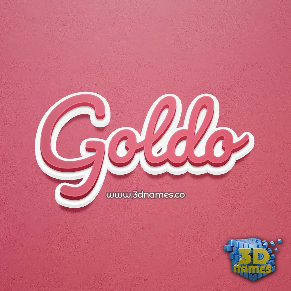 goldo in Red Scribble style - 3D name wallpaper