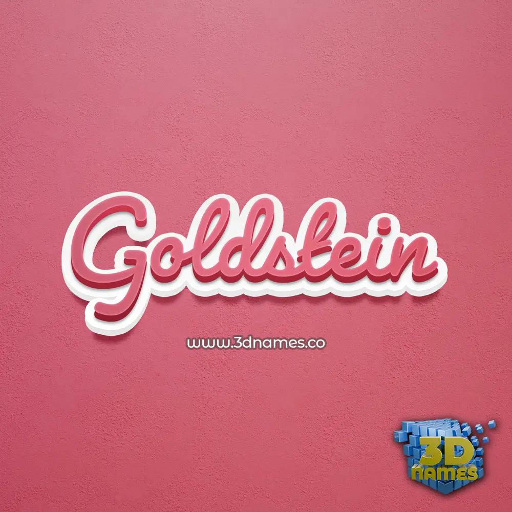 goldstein in Red Scribble style - 3D name wallpaper