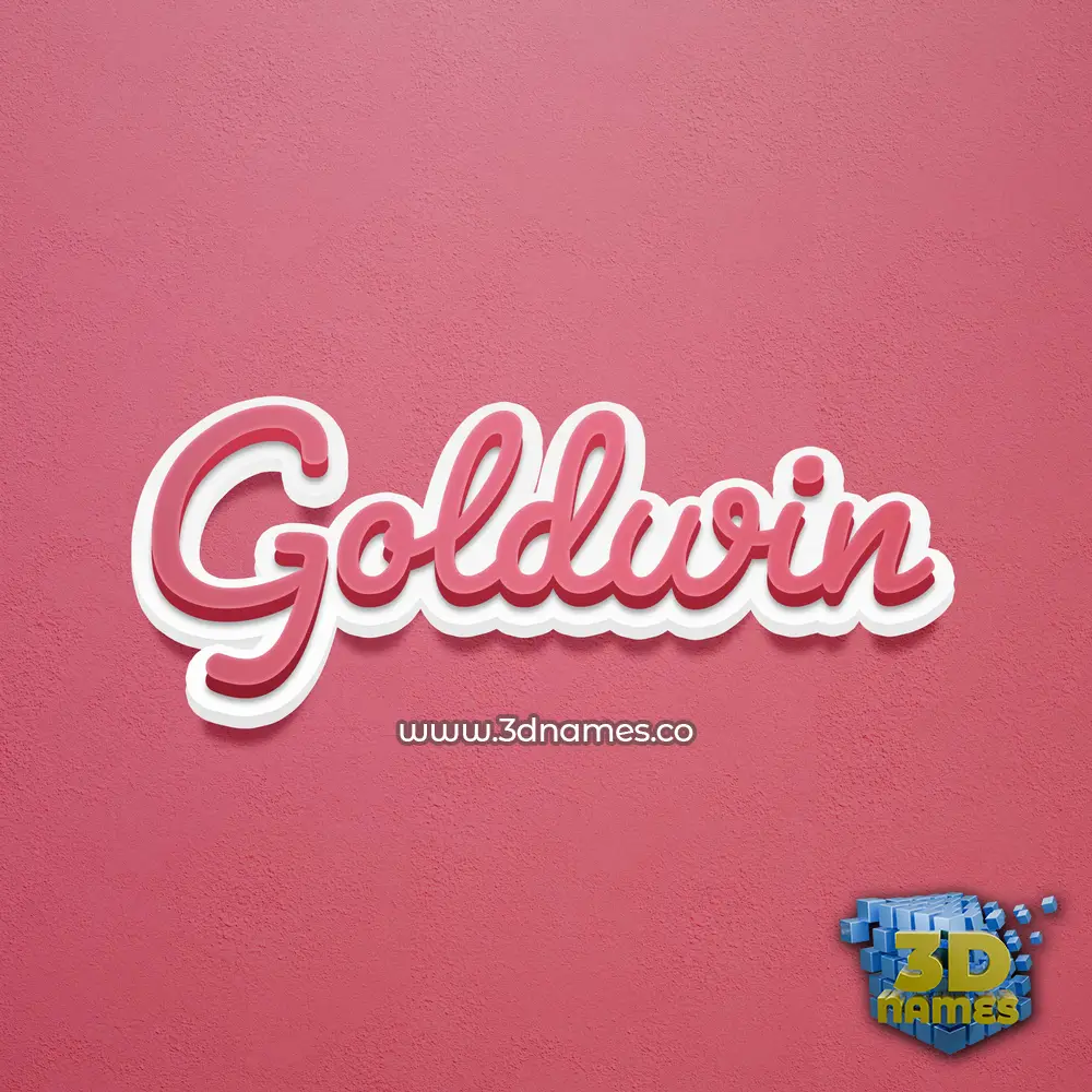 goldwin in Red Scribble style - 3D name wallpaper