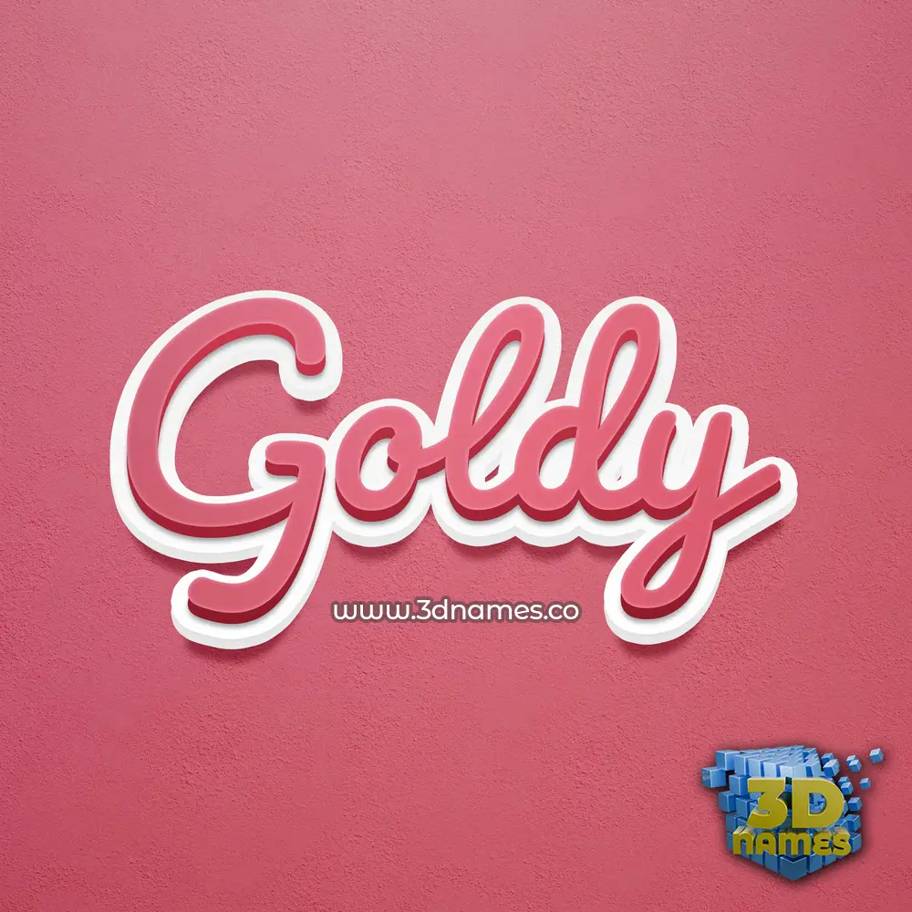 goldy in Red Scribble style - 3D name wallpaper