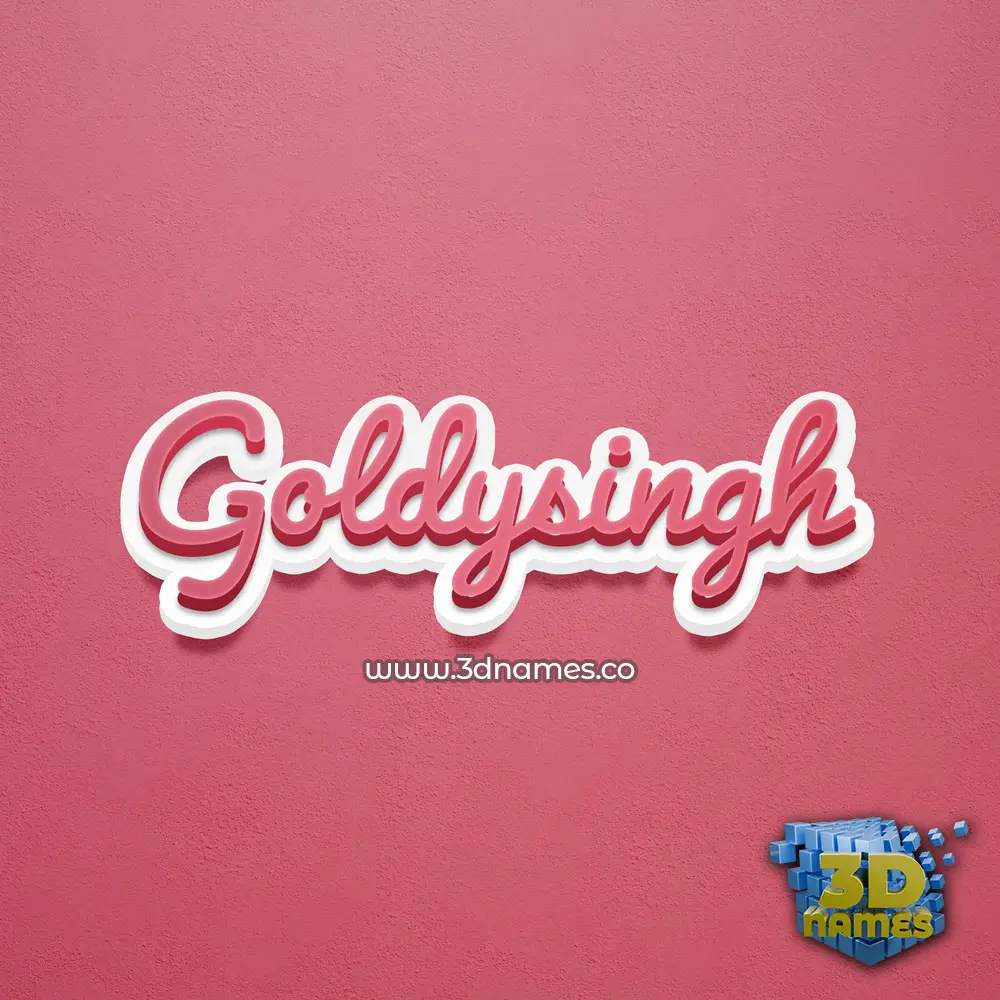 goldysingh in Red Scribble style - 3D name wallpaper