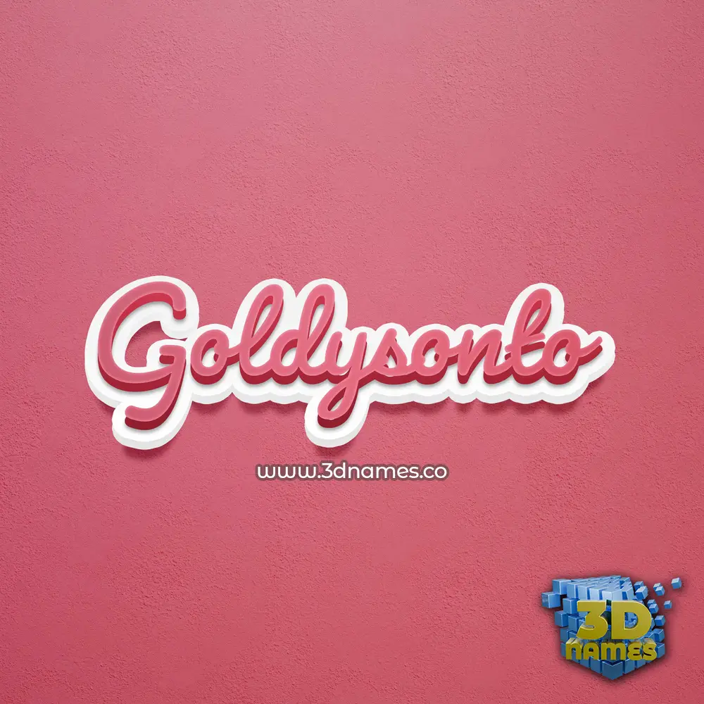 goldysonto in Red Scribble style - 3D name wallpaper