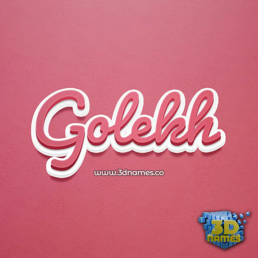 golekh in Red Scribble style - 3D name wallpaper