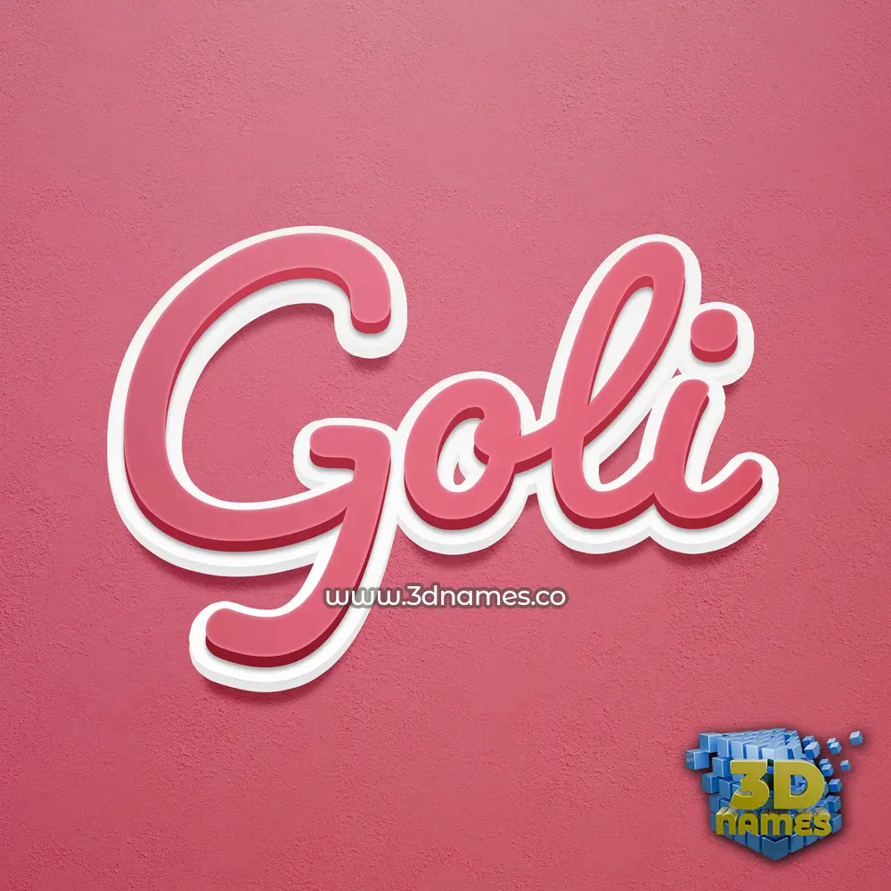 goli in Red Scribble style - 3D name wallpaper
