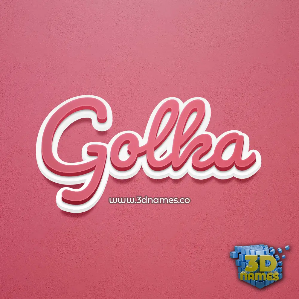 golka in Red Scribble style - 3D name wallpaper