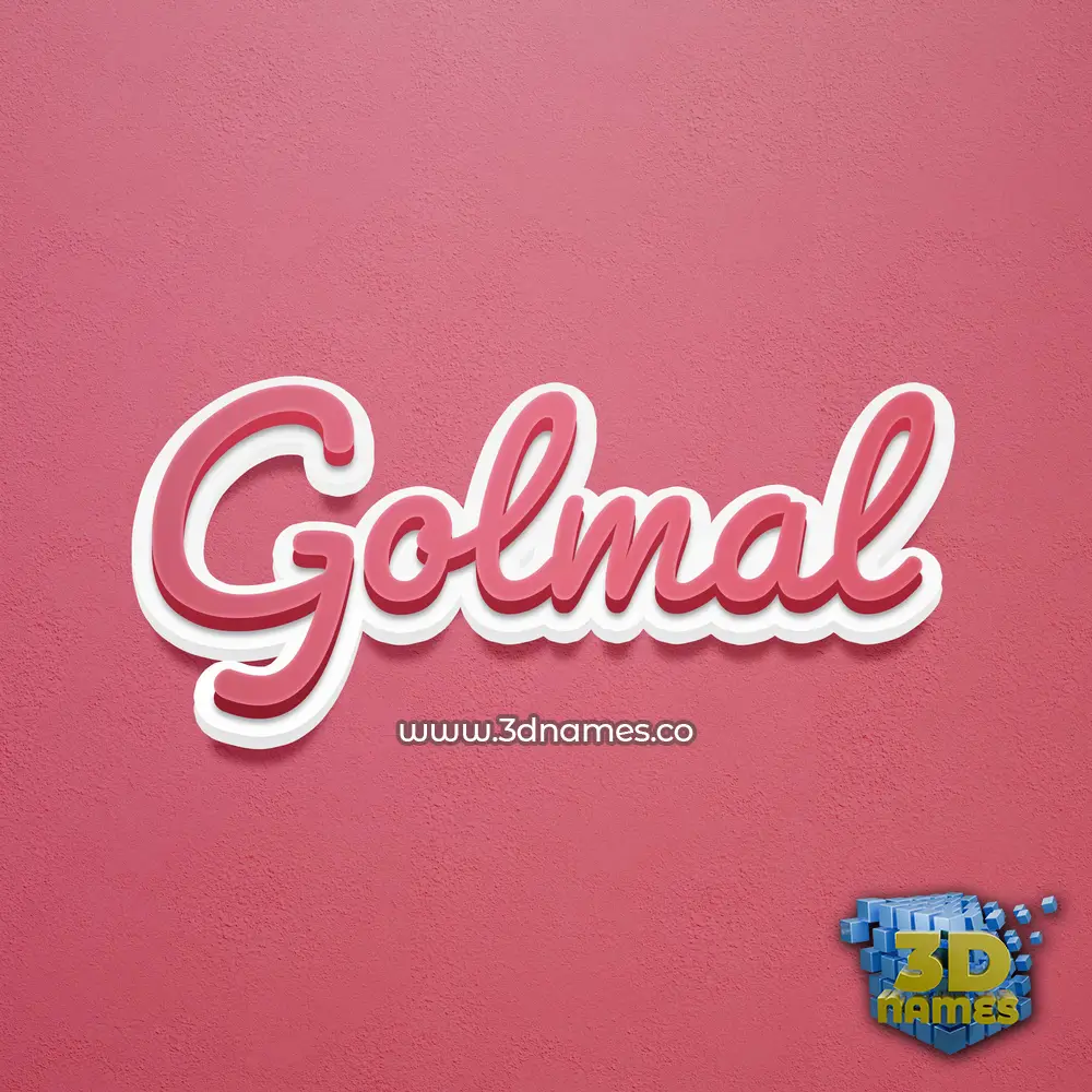 golmal in Red Scribble style - 3D name wallpaper