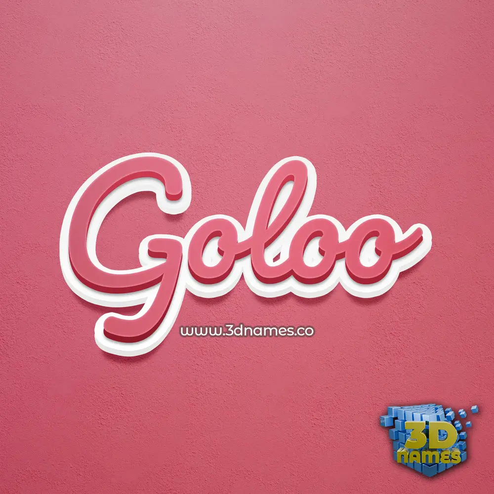 goloo in Red Scribble style - 3D name wallpaper