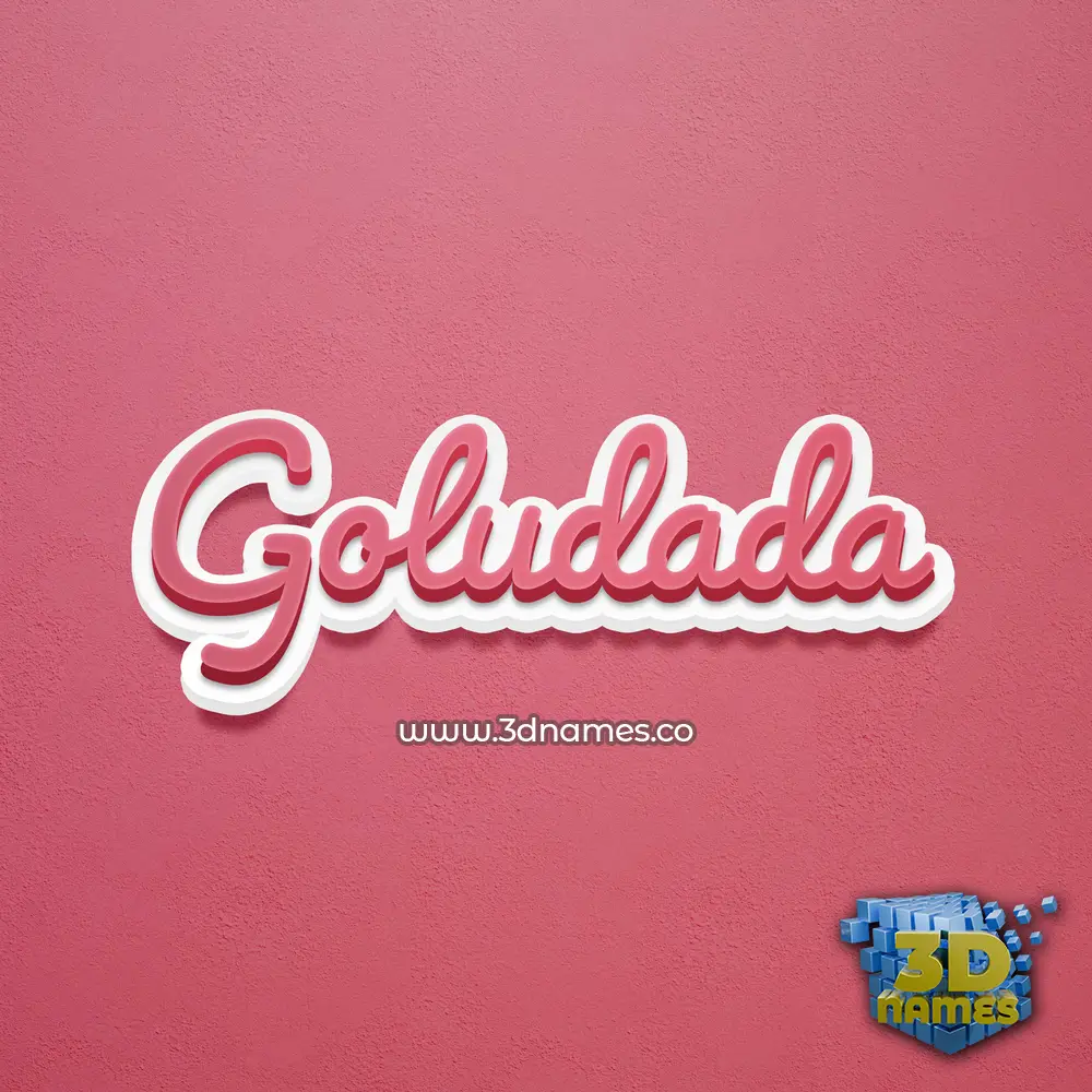 goludada in Red Scribble style - 3D name wallpaper